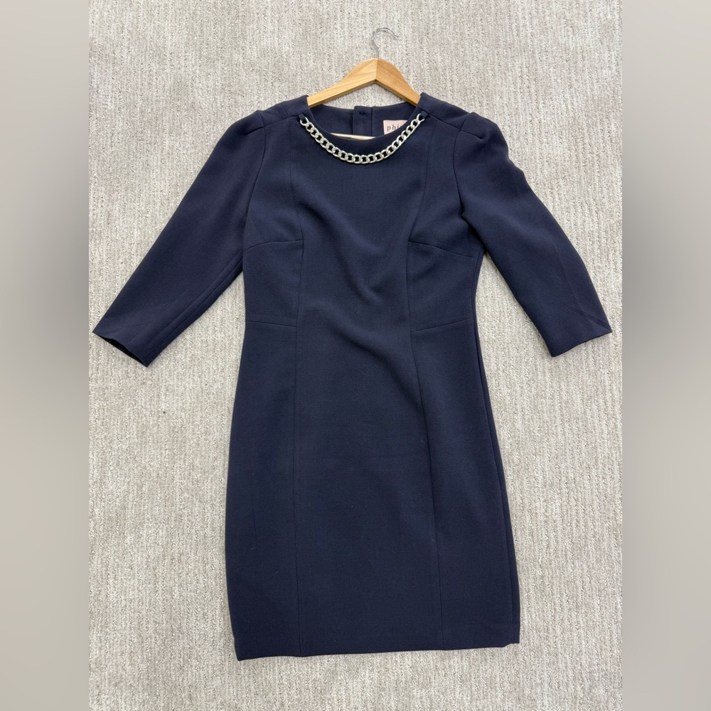 Navy blue midi dress